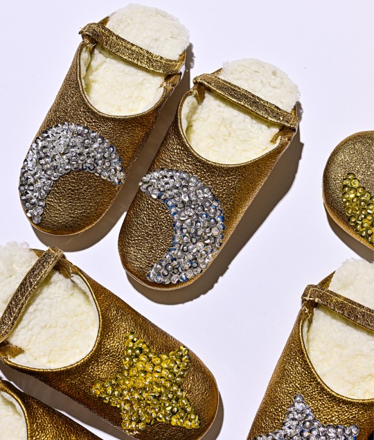 Sheep Bronze Glitter Silver Moon