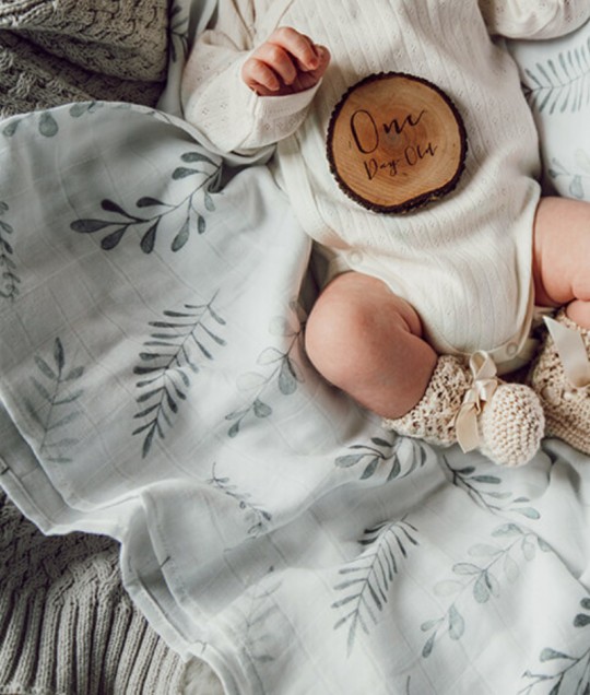Organic Muslin Wrap - Wild Fern