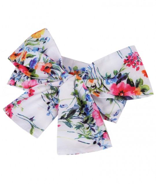 Crossed-Back Stripped Swimsuit - Floral