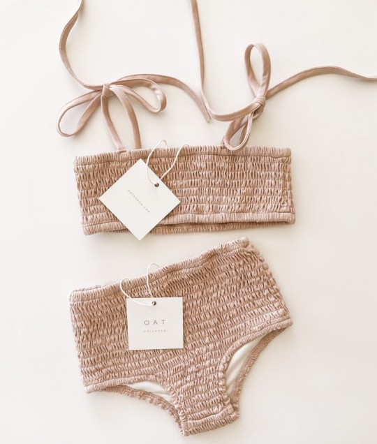Smocked Bikini Top - Peony