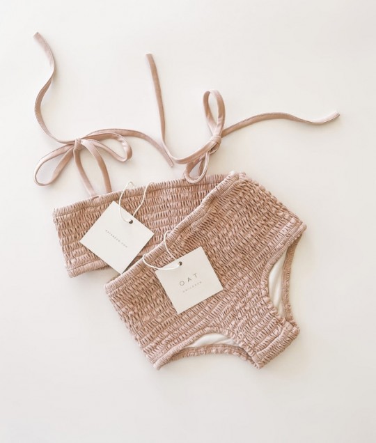 Smocked Bikini Top - Peony