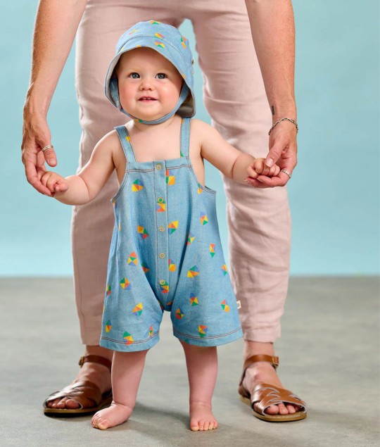 Beach Hut Denim Dungaree Shorts