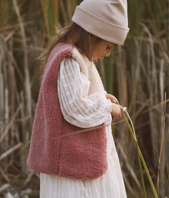 Teddy Vest - Pink