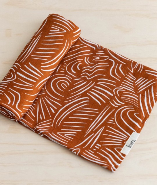 Organic Cotton + Bamboo Muslin Swaddle - SIENNA