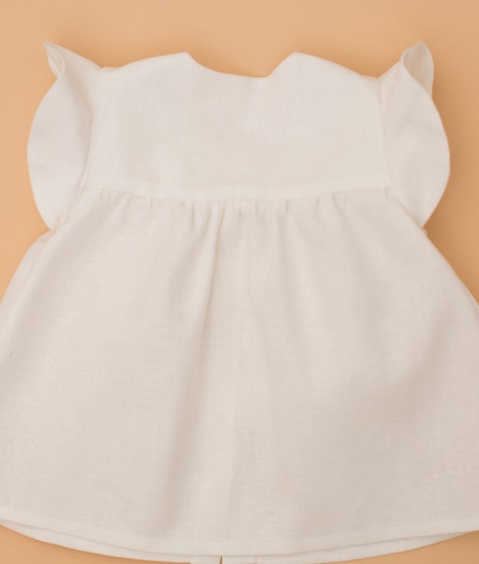Muslin Blue Bloomer & White Linen Top