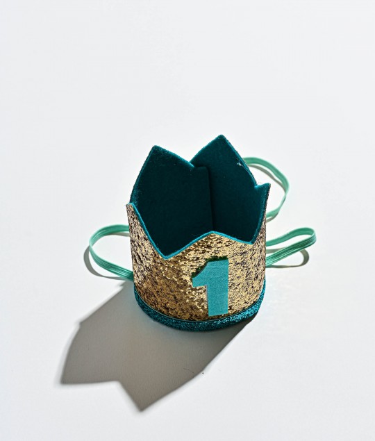 Birthday Crown - Blue Glitter
