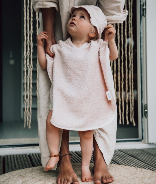 Bath poncho Dijon organic - Blush