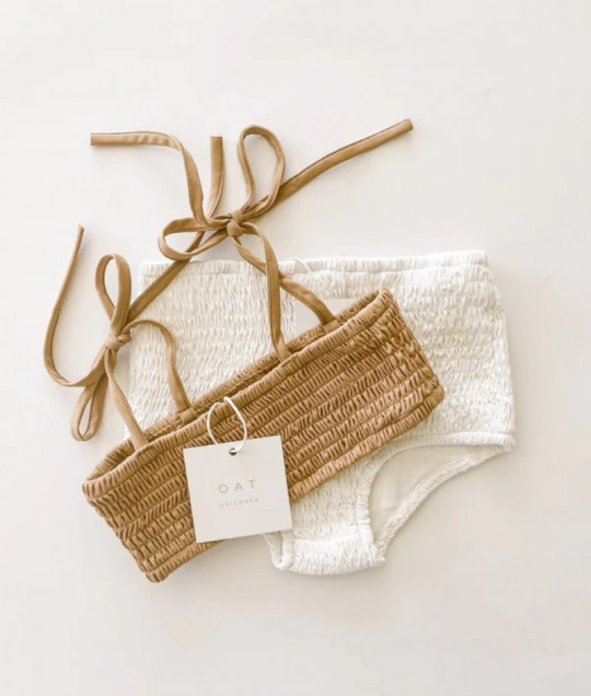 Smocked Bikini Top - Citrus