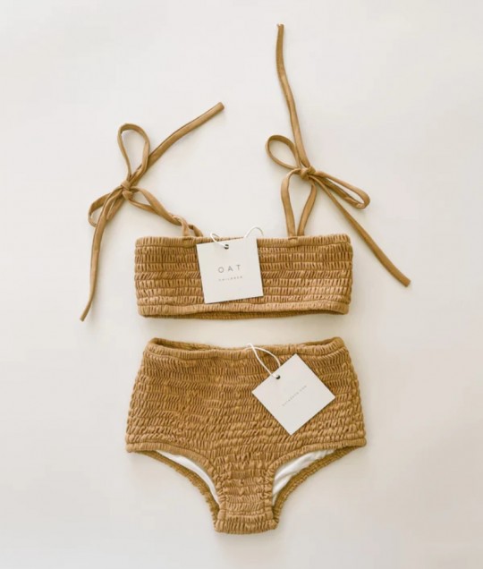 Smocked Bikini Top - Citrus