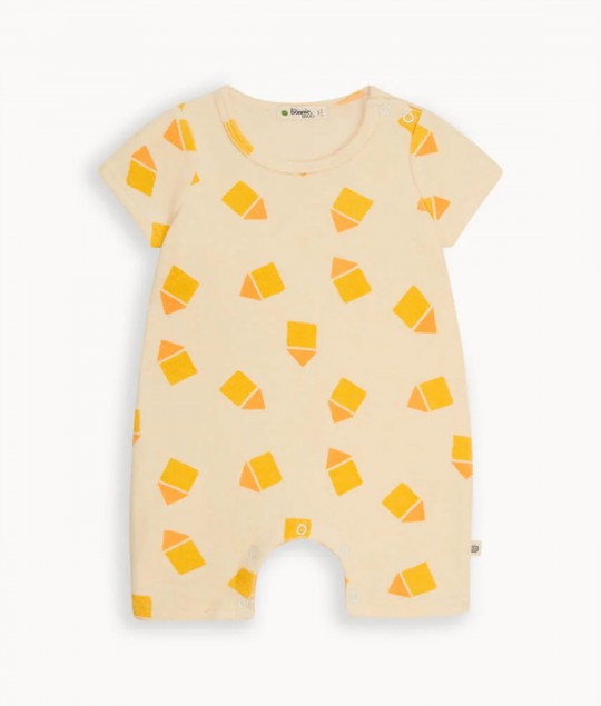 Yellow Towelling Shortie & Hat Set