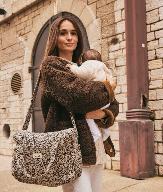 Middle Changing Bag - Leopard Beige