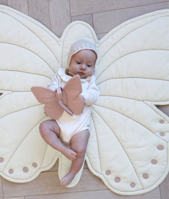 BUTTERFLY PLAY MAT - OCS OFF-WHITE