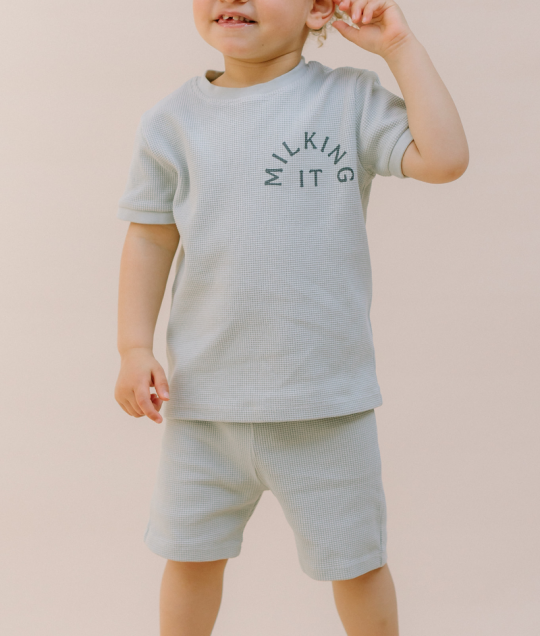 Waffle Cycle Short Grey Oat