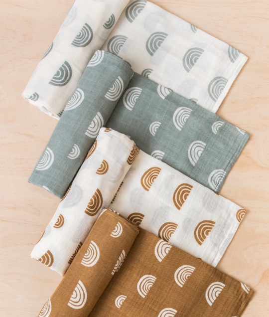 Organic Swaddle Rainbow - Umber