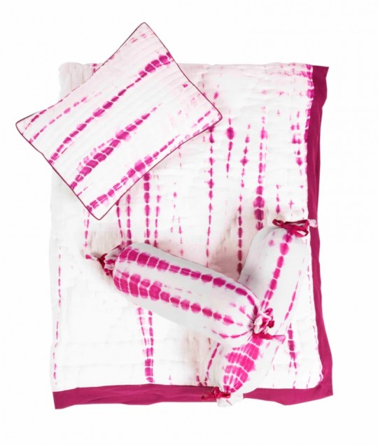 KYOTO PINK CRIB BEDDING SET (4-Piece)