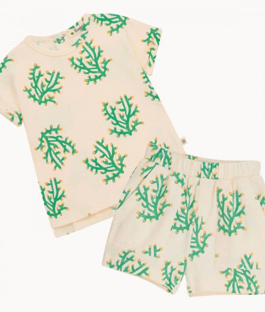 Coral Shorts & T-shirt Set