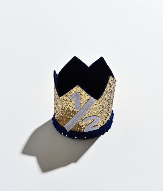 Birthday Crown 1/2 - Navy Blue Glitter