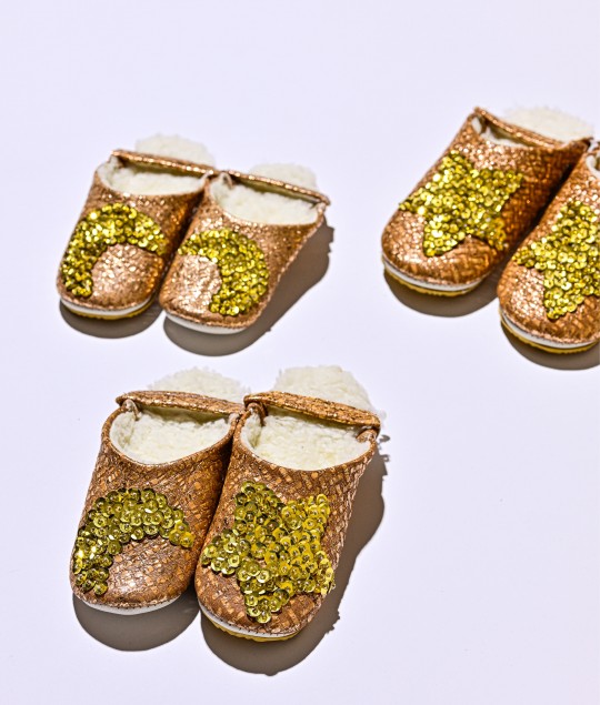 Sheep Bricks Glitter Gold Star
