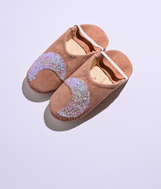 Rusted Suede Crystal Moon