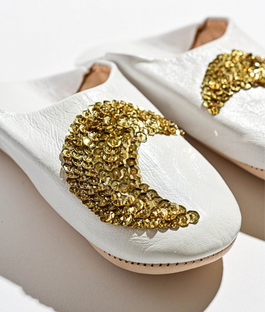 White Gold Moon Slipper
