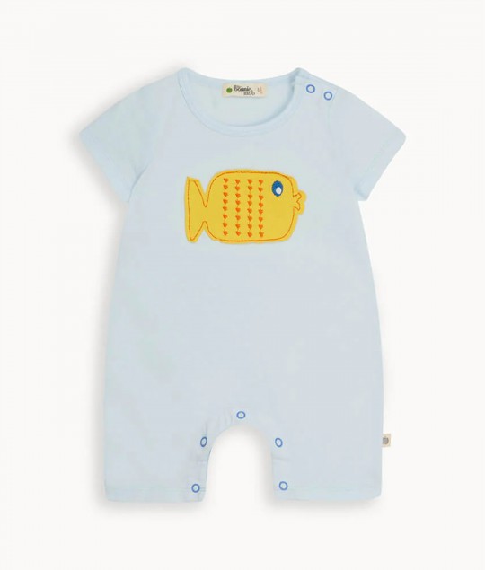 Azul Blue Fish Applique Shortie