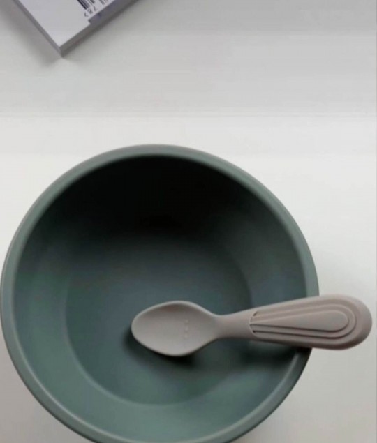 Baby Spoon - Blue Clay & Greige