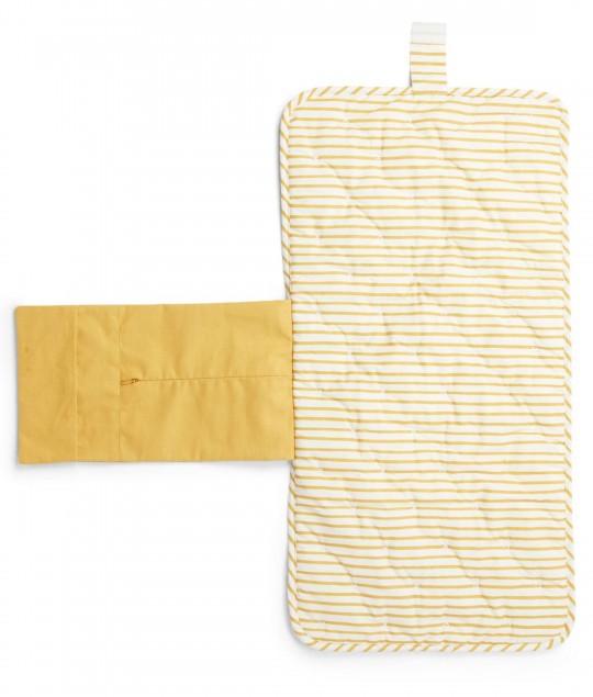 Striped On the Go Portable Changing Pad - Marigold