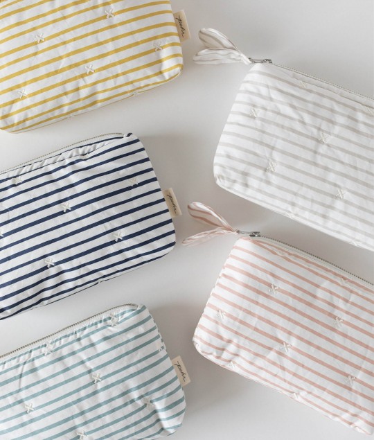 On The Go Mini Pouch - Stripes Away Marigold