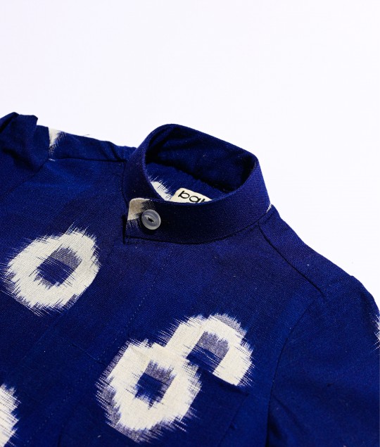 Navy White Blocks Dishdasha