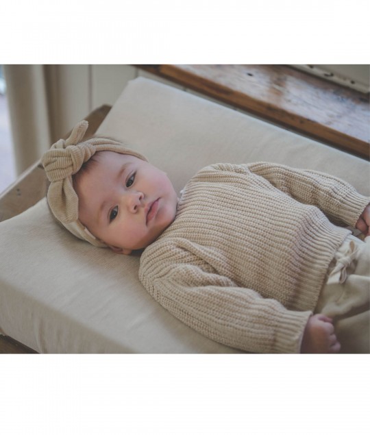Baby sweater Dinan- Sand