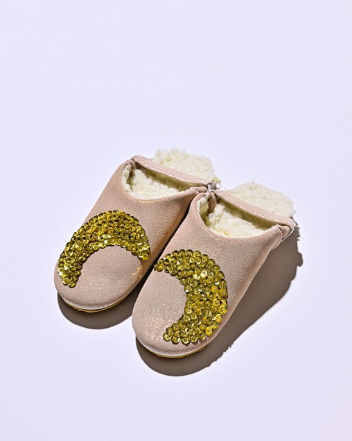 Sheep Pink Glitter Gold Moon