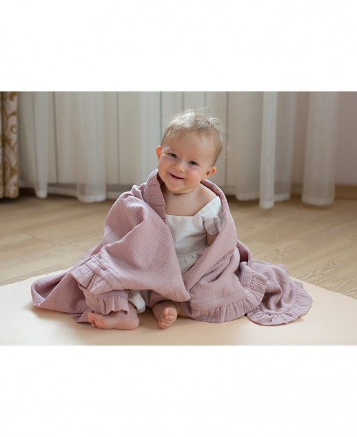 Organic Muslin Blanket - Pink