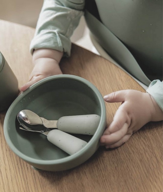 Suction Bowl - Blue Clay