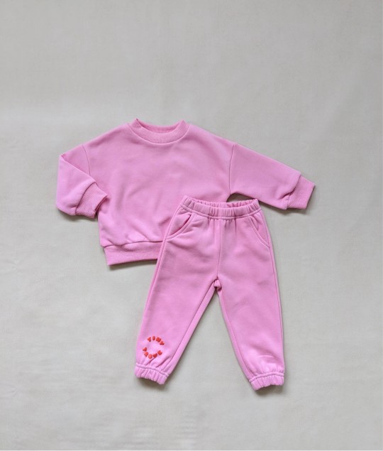 Bindi Puff Tracksuit - Flamingo/Red