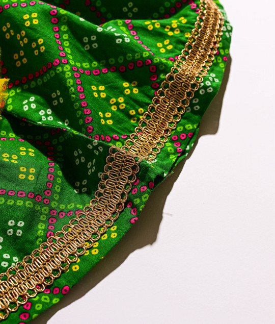 Girls Lehenga Set printed - Green
