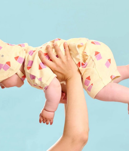 Pink Towelling Shortie & Hat Set