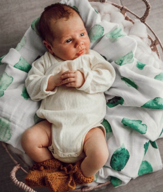 Sea Mist I Organic Muslin Wrap