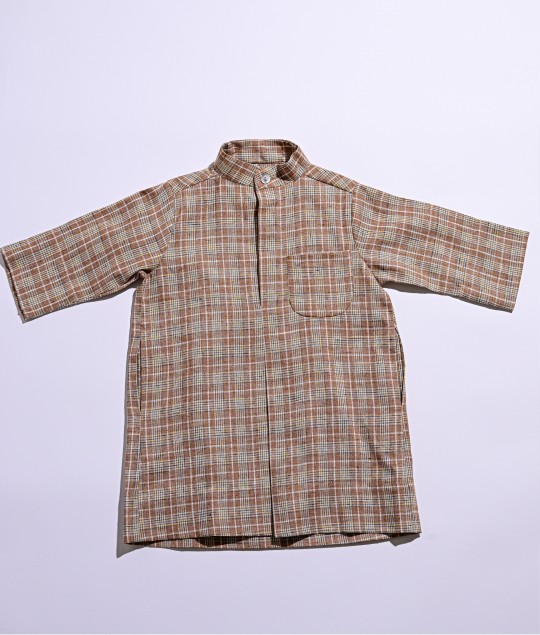 Brown Checkered Dishdasha