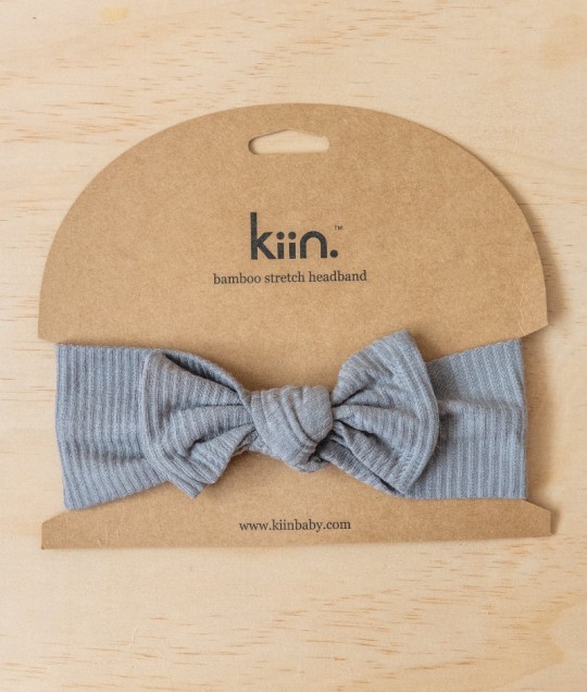 bamboo stretch bow headband - cloud