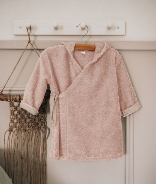 Baby bathrobe Dijon Daily blush