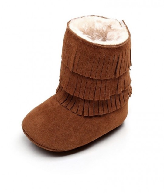 Brown Fringe Boots