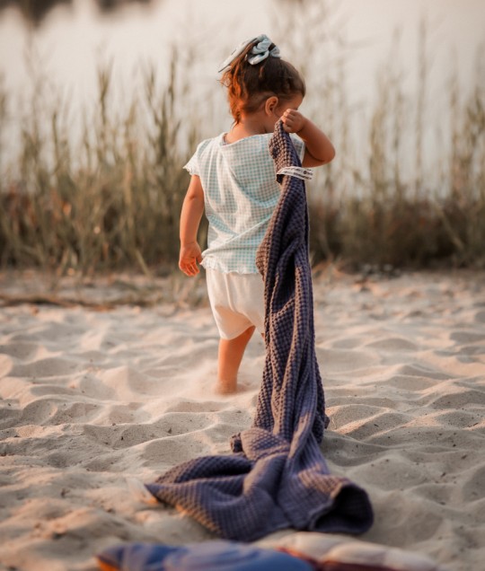 KIDS WAFFLE BLANKET - LAVENDER