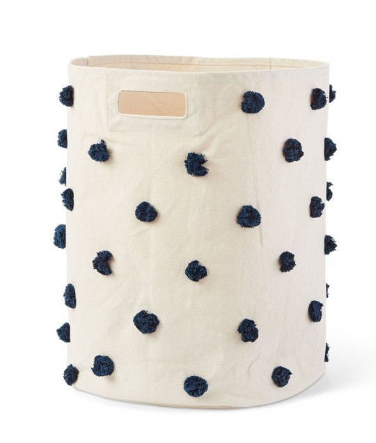 Navy Pom Pom Hamper