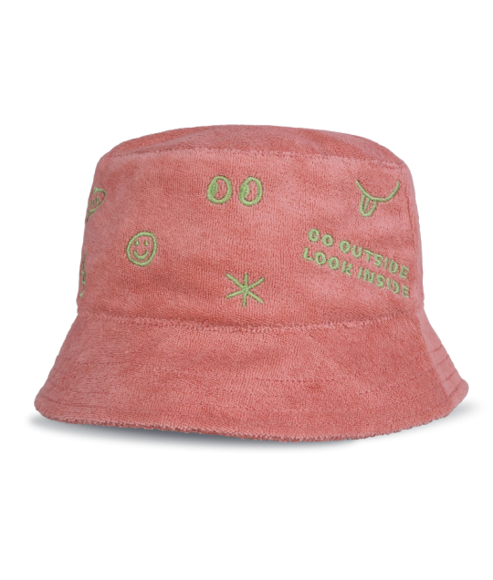 TERRY BUCKET HAT - PEACH