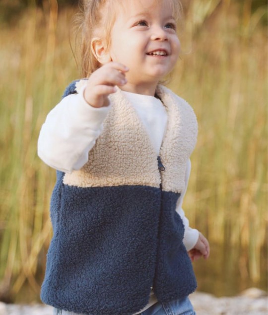 Teddy Vest - Navy Blue