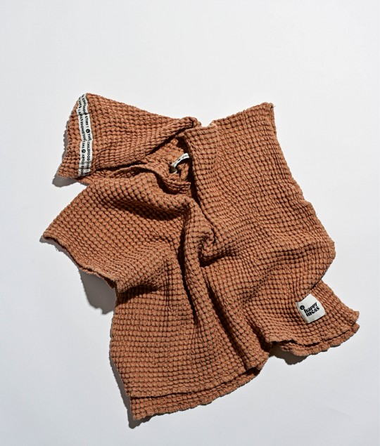 WAFFLE PONCHO - CINNAMON
