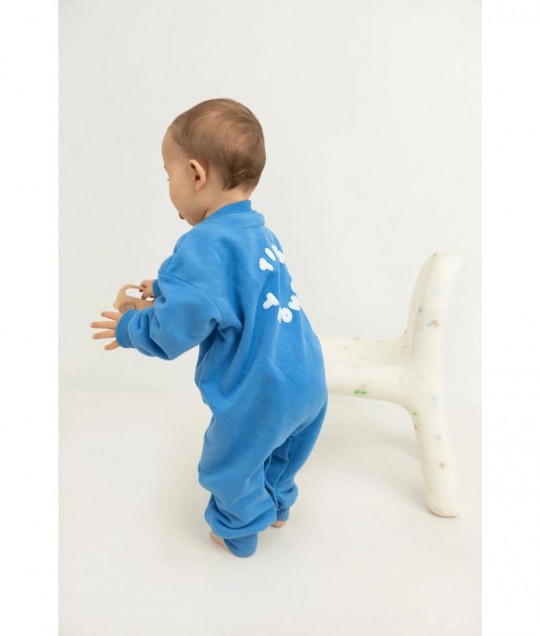 Otto Puff Circle Logo Romper - Ocean