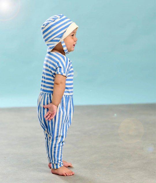 Cabin - Blue Stripe Jumpsuit