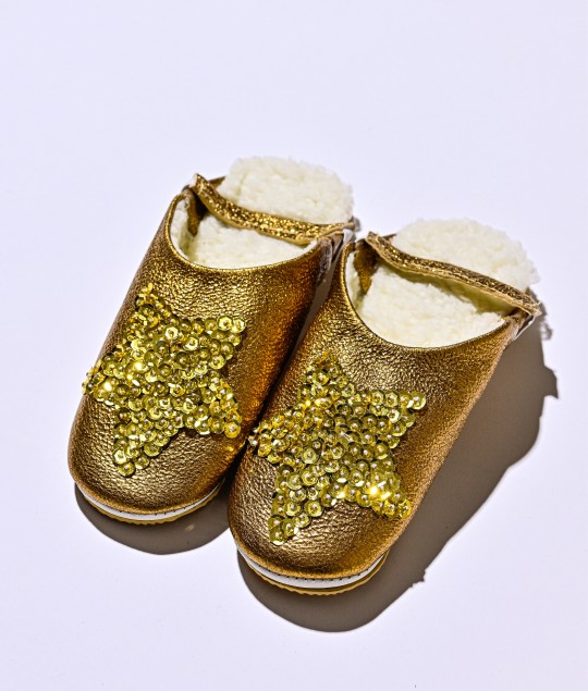Sheep Bronze Glitter Gold Star