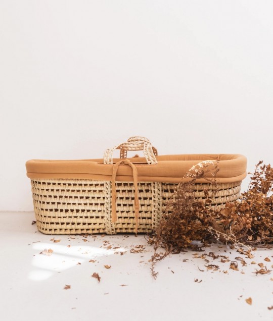 Moses Basket Linen Set - Peanut
